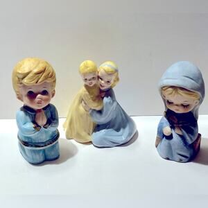 Set of 3 vintage porcelain children figurines